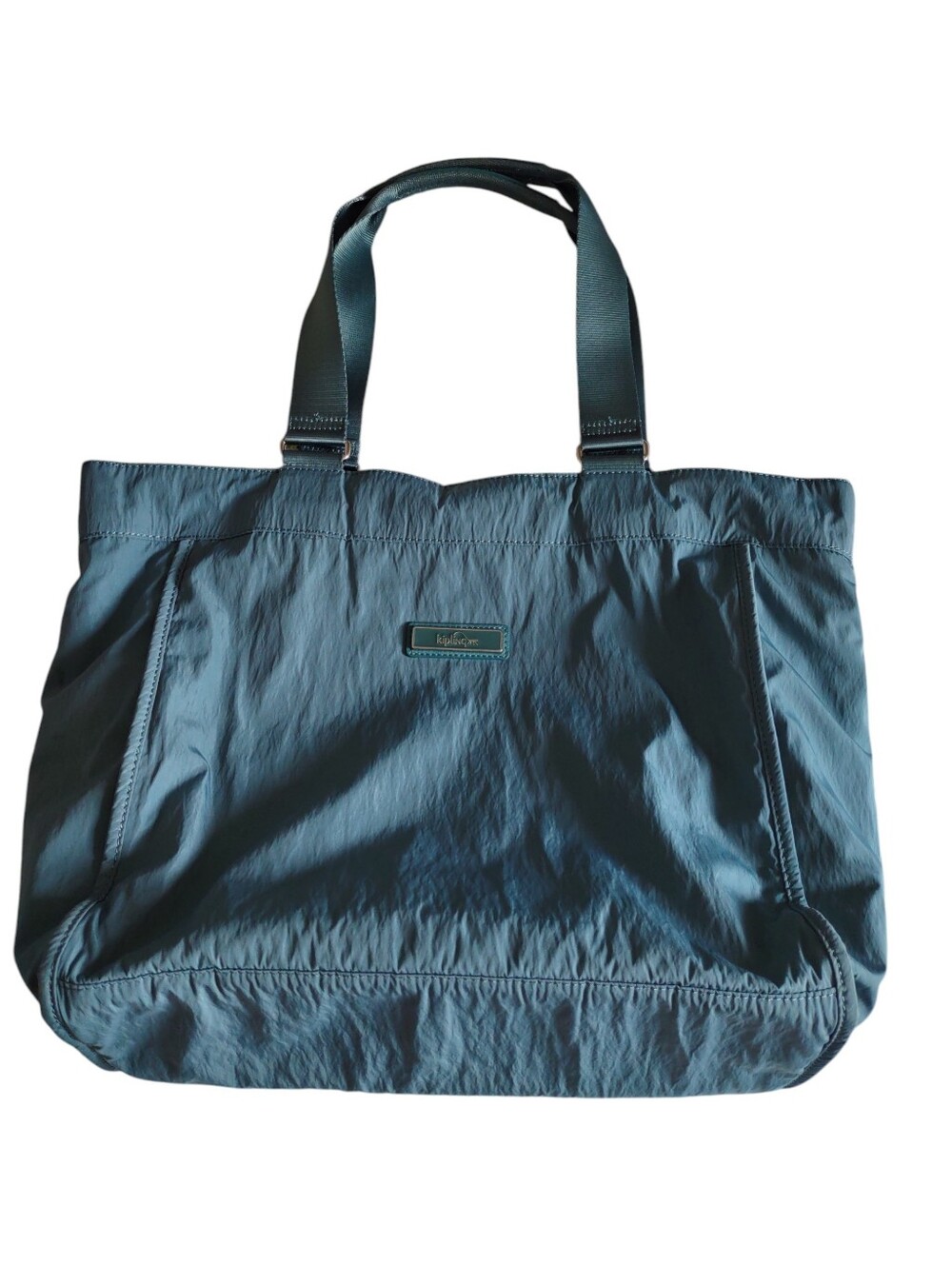 Kipling Teal Nylon Tote Shoulder Bag *Flaw*